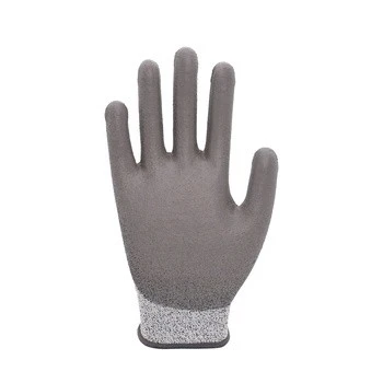 China Cut Resistant Level C PU Coated Gloves